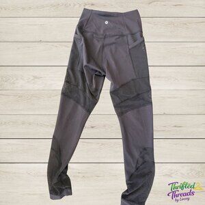 Lululemon Mesh Panel Leggings | Size 6 | Black | Pockets